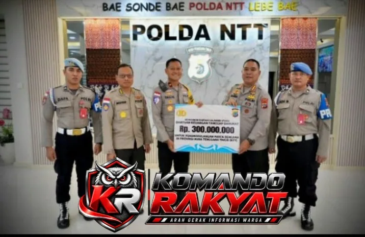 Bantuan diserahkan pada Senin (24/8/2026) sekitar pukul 19.00 WITA di Lobby Mapolda NTT.