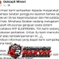Postingan permohonan maaf perbaikan server di akun Facebook Dukcapil Minsel. (dok.ist)