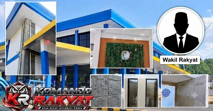 Belum 2 Tahun Beroperasi Terminal Malalayang Manado Retak, insert oknum wakil rakyat DPRD Sulut, (dok.komandorakyat)