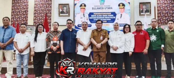 Foto bersama pengurus parpol dengan Kaban Kesbangpol Sulut Jhony Suak. (dok.istimewa)